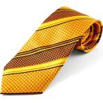 Cravates en soie jaunes à rayures look vintage pour homme 