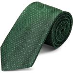 Cravates en soie Trendhim vertes à pois look vintage pour homme 