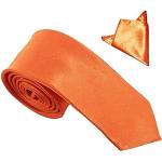 Cravates slim orange Tailles uniques look fashion pour homme 