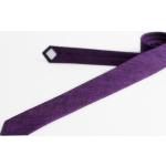 Cravates de mariage violet lavande en coton à motif fleurs Taille L pour homme 