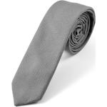 Cravates unies grises en lin pour homme 