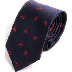 Cravates bleu marine en polyester à motif homards Taille L pour homme 