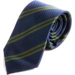 Cravates rayées vertes à rayures en polyester pour homme 