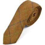 Cravates marron à carreaux en laine Taille L pour homme 