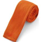 Cravates orange en polyester pour homme 