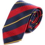 Cravates rayées rouges à rayures en polyester pour homme 