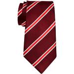 Cravate rétro tissée en microfibre à rayures pour homme Largeur 8 cm - Rouge - Taille Unique