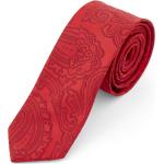Cravates rouges à motif paisley look vintage pour homme 