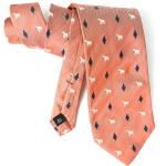 Cravates en soie roses à motif éléphants look vintage pour homme 