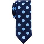 Cravate vintage à pois tissée en microfibre Cravate fine 6,4 cm de largeur - Bleu - Taille Unique