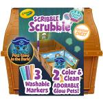 CRAYOLA Scribble Scrubbie Pets Glow Ocean Playset, jouets pour garçons et filles, cadeaux pour enfants, âgés de 3, 4, 5, 6 ans