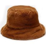 Chapeaux bob d'automne marron en laine à motif animaux Tailles uniques look fashion 