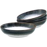 CreaTable, 21690, Serie Cascade Bowls Stein 1300 ml, 4-teiliges Geschirrset, Poke Bowl Set aus Steinzeug
