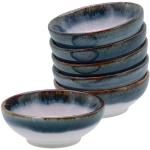 CreaTable, 21812, Serie Cascade Sojaschalen Blau 65 ml, 6-teiliges Geschirrset, Sojaschalen aus Steinzeug
