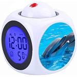 Horloges design blanches à motif dauphins 