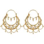 Boucles d'oreilles 1001 Bijoux blanches en cristal ethniques style ethnique pour femme 