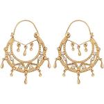 Boucles d'oreilles 1001 Bijoux dorées en cristal ethniques style ethnique pour femme 