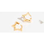 Boucles d'oreilles de demoiselle d'honneur dorées en or créoles 14 carats pour enfant 