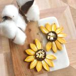 Boucles d'oreilles jaunes à motif fleurs créoles 