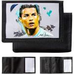 Portefeuilles  noirs en toile Cristiano Ronaldo look fashion pour garçon 
