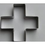 Croix 5 cm, emporte-pièce, emporte-pièce en acier inoxydable, croix suisse, croix rouge