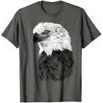T-shirts Aigle gris à motif animaux Taille S classiques pour homme 