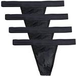 Strings taille basse noirs en fil filet Taille L look sexy pour homme 