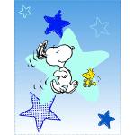 Plaids polaires CTI bleus en polyester Snoopy 
