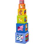 Cube bébé empilables et encastrables jeu de 6 cubes