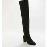 Cuissardes noires en microfibre à bouts en amande Pointure 36 avec un talon entre 5 et 7cm look fashion pour femme 