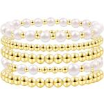 Bracelets en or à perles fantaisie 14 carats baroques & rococo pour femme 