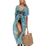 Maillots de bain turquoise à effet léopard en polyester en lot de 2 Taille M look fashion pour femme 