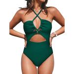 Maillots de bain une pièce turquoise Taille XL look sportif pour femme en promo 