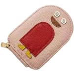 Cute Penguins PU Credit Card Coin Wallet, Creative Cartoon Penguin Accordion Card Wallet, Portable Multi-Slots Credit Zippered Cards Coin Purse for Women Men Gifts (Pink)
