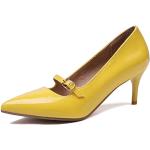 Escarpins talon aiguille jaunes à talons aiguilles Pointure 39 look fashion pour femme 