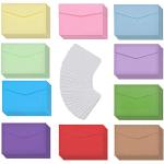 CYH Mini Enveloppe Multicolores, 50 Pièces Enveloppe Kraft avec 50 Cartes Vierges, pour Mariage de Cartes, Cartes Anniversaire, Festival, Fournitures de Fête
