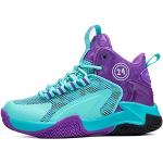 Chaussures de basketball  violettes Pointure 35 look fashion pour garçon 