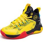 Chaussures de basketball  jaunes Pointure 34 look fashion pour garçon 