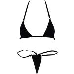 Czizi Bikini 2 pièces avec string pour femme, Noir , taille unique