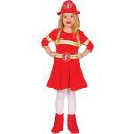 Déguisements rouges de pompier enfant look fashion 