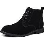 DADAWEN Bottine Chukka Homme Boots Confortable Mode en Daim/Bottes Motardes Cuir Noir- Noir Daim 41