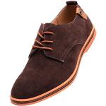DADAWEN Homme Leather Oxford Chaussure-Brun 47