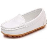 Chaussures casual de mariage DADAWEN blanches anti glisse à élastiques Pointure 32 look casual pour enfant 