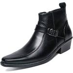 Chaussures montantes noires à bouts pointus Pointure 39 look fashion pour homme 