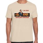 Daffy James Bond Sean Connery Goldfinger T-shirt unisexe, sable, L