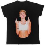 Daffy Miley Cyrus Finger Up T-shirt unisexe, Noir