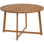 Tables de salle à manger design Kave Home marron en bois inspirations zen diamètre 120 cm 