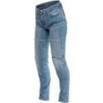 Jeans slim Dainese bleues claires en denim à motif ville look casual pour femme en promo 