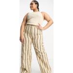 Pantalons taille haute Daisy Street multicolores à rayures Taille 3 XL plus size pour femme en promo 