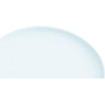 Assiettes plates blanches à rayures en verre diamètre 33 cm 